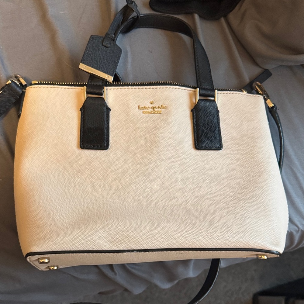 Kate Spade Black and Cream Satchel